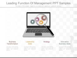 New leading function of management ppt samples