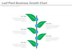 New leaf plant business growth chart flat powerpoint design