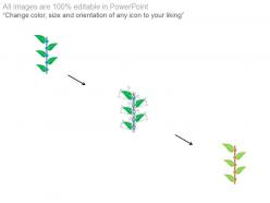 New leaf plant business growth chart flat powerpoint design
