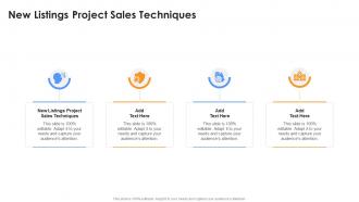 New Listings Project Sales Techniques In Powerpoint And Google Slides Cpb