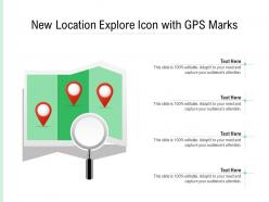 New Location Explore Icon With GPS Marks
