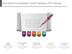 New machine installation install hardware ppt sample