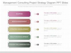 New management consulting project strategy diagram ppt slides