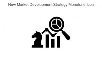New Market Development Strategy Monotone Icon In Powerpoint Pptx Png And Editable Eps Format