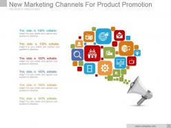 New marketing channels for product promotion powerpoint slide