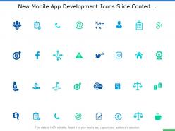 New mobile app development icons slide conted soical ppt slides