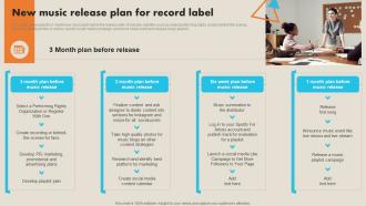 New Music Release Plan For Record Label Record Label Marketing Plan To Enhance Strategy SS