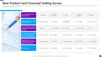 New Product And Concept Testing Survey