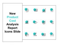 New Product Cost Analysis Report Icons Slide Technology Ppt Powerpoint Presentation Pictures