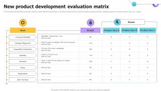 New Product Development Evaluation Matrix