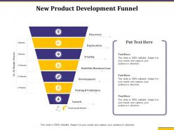 New product development funnel build the business case ppt infuencers