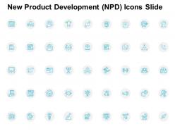 New product development npd icons slide portfolio ppt poerpoint slides