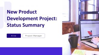 New Product Development Project Status Summary PPT Mockup AT