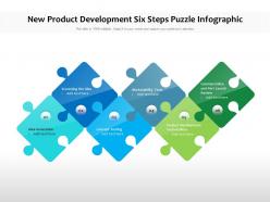 New product development six steps puzzle infographic