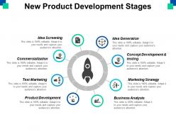 New product development stages ppt powerpoint presentation file example file