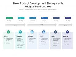 New product development strategy with analyze build and test