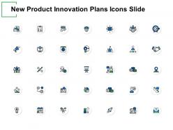 New product innovation plans icons slide checklist ppt powerpoint presentation gallery graphics