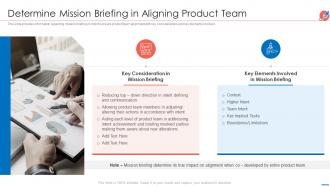 New product introduction market determine mission briefing in aligning product team