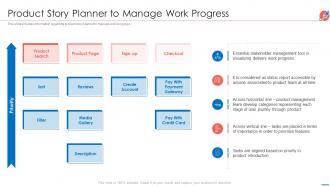 New product introduction market product story planner to manage work progress