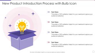 New Product Introduction Process With Bulb Icon
