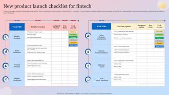New Product Launch Checklist For Fintech