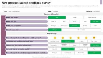 New Product Launch Feedback Survey SS