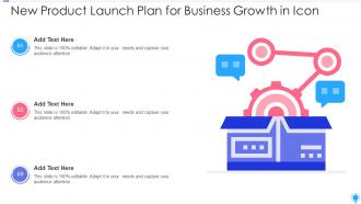 New product launch plan for business growth in icon