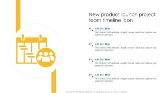New Product Launch Project Team Timeline Icon