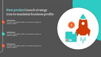 New Product Launch Strategy Icon To Maximize Business Profits