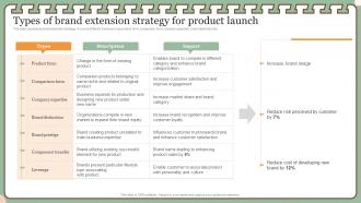New Product Management Techniques Strategy Types Of Brand Extension Strategy For Product Launch