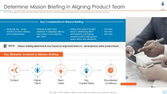 New product market determine mission briefing aligning product team