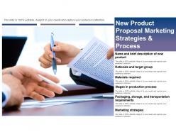 New product proposal marketing strategies and process