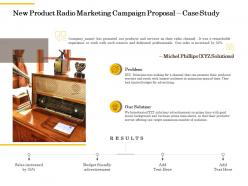 New product radio marketing campaign proposal case study ppt powerpoint presentation grid
