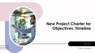 New Project Charter For Objectives Timeline PPT Mockup AT