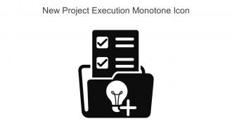 New Project Execution Monotone Icon In Powerpoint Pptx Png And Editable Eps Format