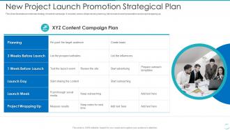 New Project Launch Promotion Strategical Plan