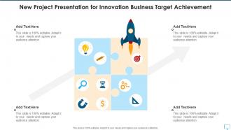 New project presentation for innovation business target achievement