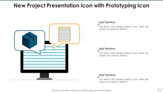 New project presentation icon with prototyping icon