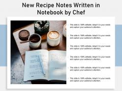 New recipe notes written in notebook by chef
