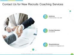 New recruits coaching proposal powerpoint presentation slides