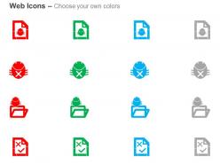 New rejected test reopen ppt icons graphics