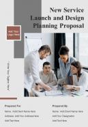 New Service Launch And Design Planning Proposal Report Sample Example Document