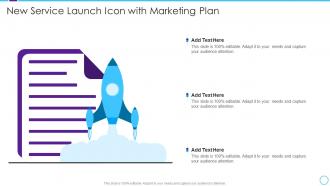 New Service Launch Icon With Marketing Plan