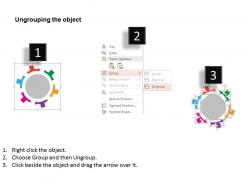 New six staged circle for timeline formation flat powerpoint design