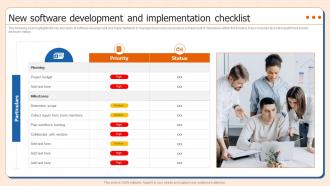 New Software Development And Implementation Checklist
