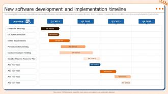 New Software Development And Implementation Timeline