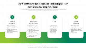 New Software Development Technologies For Performance Improvement
