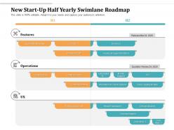 New Start Up Half Yearly Swimlane Roadmap