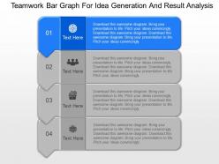 New teamwork bar graph for idea generation and result analysis powerpoint template