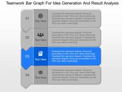 New teamwork bar graph for idea generation and result analysis powerpoint template